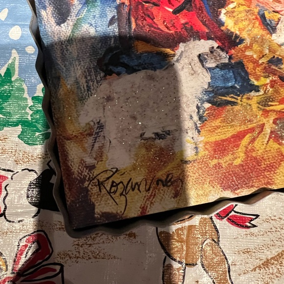 Round Top collection nativity print that feels like paint with a little sparkle - Picture 3 of 6